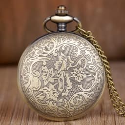 Luxury Soviet Badges Sickle Hammer Pocket Watch Bronze Pendant Russia Emblem Communism with Fob Chain Clock