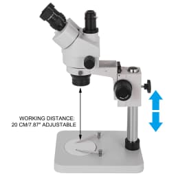 SucceBuy 3.5X-90X Trinocular Stereo Digital Microscope 360° Swiveling Simul-Focal Support Camera Connect Lab Optical Instruments