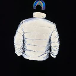 New 2026 Reflective Jacket Men Winter Warm Cotton-Padded Coat Harajuku Street Hip Hop Jackets Night Reflect Light Parka