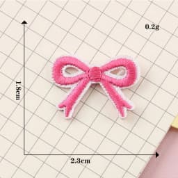 Self-adhesive Cartoon Bow Star Embroidery Iron-on Patches for clothing Sew Iron on Clothes Shoes phone case fabric Sticker DIY