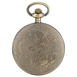 Retro Bronze Harajuku Clock Lightning Glasses Quartz Pocket Watch Necklace Flash Glasses Graphic Pendant Chain Art Antique Gifts