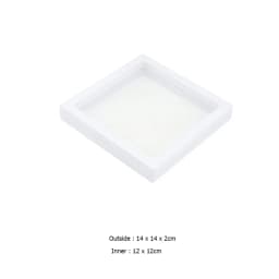 PE Film Jewelry Storage Box 3D Packaging Case Gemstone Free Stand Floating Frame Membrane Ring Earrings Necklace Display Holder