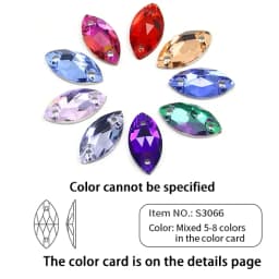 Horse EyeSewing Gems AB Flatback Rhinestones Glitter Sew On Crystals Stones Navette K5 Glass Strass For DIY Clothes Crafts