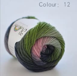 100% Wool Yarn Rainbow Color for Hand Knitting Crochet Plush Thickness Lanas Thread DIY Soft Scarf Shawl Sweater