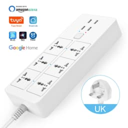 WIFI Smart Power Strip Universal with 5V3.1A Alexa Google Home Bluetooth Control Multi Plug 6AC 4USB Voice Control UK/EU/US/AU