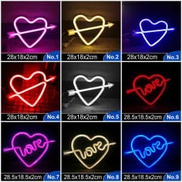 LED Neon Light Sign Strip New 189 Styles Wall Art Lamp Nightlight LOVE Heart Animal Cat Figure Model Decor Room Shop Xmas Gift