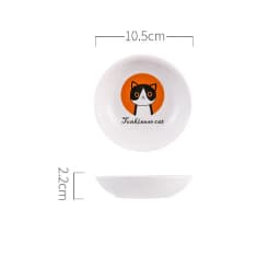 New Creative Cute Cat Small Saucer Shape Mini Plate Ceramics Cartoon Dish Creative Snack Plate Chinchilla Squirrel Hedgehog Bowl