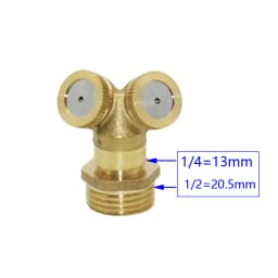1/4" 1/2" 3/4" Brass Garden Sprayer Nozzle 1/2/3/4 Hole Garden Irrigation Water Sprinkler For Pesticide Atomizing Spray Fitting