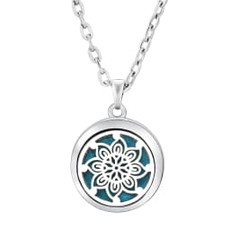 Fashion Aromatherapy Diffuser Star Moon Necklace Stainless Steel High Quality Heart-Shaped Essential Oil Lockets Pendant Jewelry