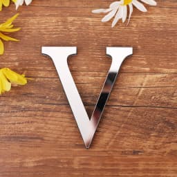 Silver Letter Acrylic 3D Mirror Wall Sticker Home Decor Alphabet Poster For Birthday Party Wedding Diy Wallpaper Peel & Stick