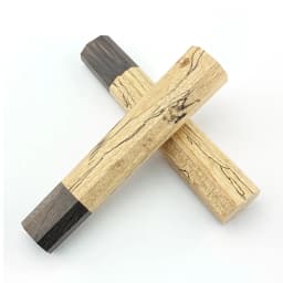 1piece Jiwen Wood + Ebony Octagonal Knife Handle for DIY Japanese Style Kitchen Knife Handle Fish Raw Knife Handle