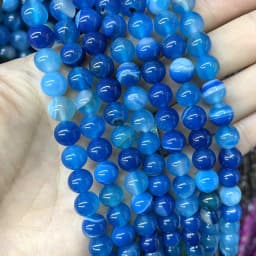 4 6 8 10 MM Natural Colorful Agates Round Loose Stone Beads For Jewelry Making Charm Diy Bracelet Necklace Earrings Material