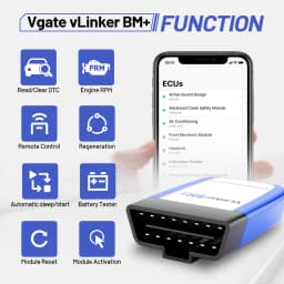 Vgate VLinker BM+ BT4.0/ BM BT3.0 V2.2 ELM327 Bluetooth Bimmercode OBD Scanner OBD2 Car Diagnostic Tools For BMW for iOS Android