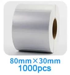 Matte Silver PET Barcode Label 100 90 80 70 60 40 50 30 20 Transfer Ribbon Printer Sticker