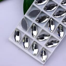 All Size All Color Sew on Rhinestone Ab Glass Rhinestone 3223 Navette Sew on Stone Horse Eye Crystal For Wedding Dress Button