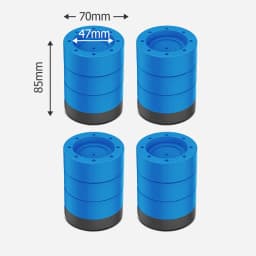 KAK 4PCS Anti Vibration Pads Washer Feet Pad Universal Washing Machine Anti-Skid Roller Kit Furniture Lifting Foot Base Elevate