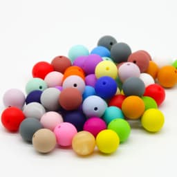 Cute-idea 50pcs Silicone Beads 12mm Food Grade Baby Loose Rounds perles Beads DIY Pacifier Chain Toys Accessories Baby Goods
