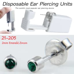 1PC Sterile Disposable No Pain Ear Piercer device Ear Cartilage Piercing Gun Tool Kit Unit Built In CZ Birthstone Earring Stud