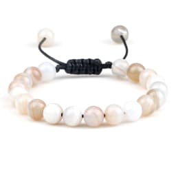 Men Energy Beads Bracelet Adjustable Natural Stone Agates Onyx Charm Bracelets Chakra Healing Women Yoga String Bangles Jewelry