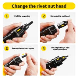 Pneumatic Air Rivet Nut Guns Insert threaded Pull Setter Riveters Riveting Nuts Rivnut Tool for M3 M4 M5 M6 M8 M10 M12 Nuts