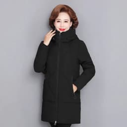 Hooded Thick Down Jacket Female 2025 New Middle Aged Mother Cotton Winter Coat Grandmother Wear Plus Size Long Parka Women 6XL