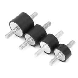 4pcs M6 Rubber Double Male Thread Anti Vibration Isolator Mounts Silentblock Car Boat Bobbins Rubber Mount M6 Silentblock