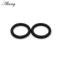 Alisouy 100pcs Rubber Silicone Seal Circle O-Rings Switch Dampeners Industrial Crafts DIY Jewelry For Ear Taper Expander Tunnels