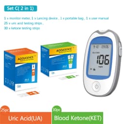 Fast 4 in1 Home Medical Multifunction Blood Glucose Meter GOD&GDH and Blood Ketone Glucometer&Uric Acid Diabetes gout Tester kit