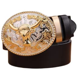 gold eagle big buckle full grain real leather 100% genuine leather hawk mens belts luxury high quality camel brown cowboys women