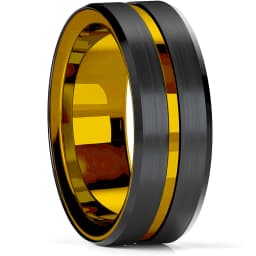 Fashion Men's Smooth Black Stainless Steel Rings Width Signet Square Infinity Finge Ring Hiphop Male Wedding Party Jewelry Gift