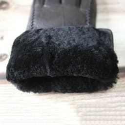 Winter Cold-Proof Warm Deerskin Gloves Women's Thickened Sheepskin Fur Sheep Sheared Lining Windproof Leather Finger Gloves