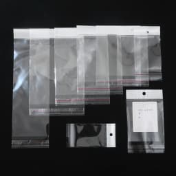 100pcs Transparent Self Adhesive Plastic Storage Bag OPP Poly Pack Bag With Hang Hole Retail Packaging Pouches Beads Jewelry Bag