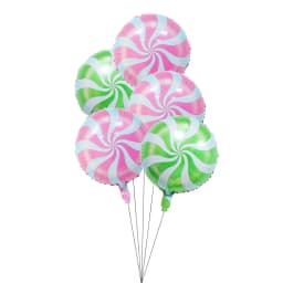 7pcs 18inch Lollipop Candy Foil Balloons Colorful Windmill Helium Balloon Wedding Birthday Party Decoration Kids Toy Baby Shower