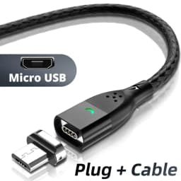 FONKEN Magnetic Charging Cable USB Type C Magnetic Phone Charger Cable For realme gt6 Magnet Cable Micro USB Android Charge Cord