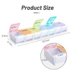 7 Days Weekly Pillbox Tablet Holder Medicine Storage Case Drug Container Pill Box Tablet Storage Box Organizer 7 Cells Pill Case