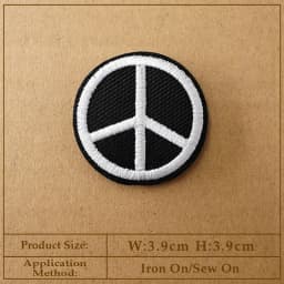 CAT Peace Embroidered Applique Patches Fabric Garment Apparel Clothing Accessories Embroidery Badges Star