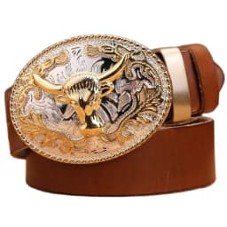 gold eagle big buckle full grain real leather 100% genuine leather hawk mens belts luxury high quality camel brown cowboys women