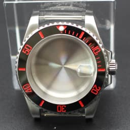 40mm Cases Men's Watch Ceramic Bezel Sapphire Glass Fit NH35 NH36 ETA 2824 Miyota 8215 Movement 28.5mm Dial Submariner Parts