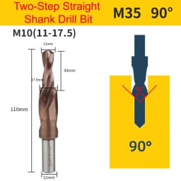 M35 Cobalt Two Stage Step Drill Bit M3-M12 Screw Counterbore Twist Countersink Drill For Stainless Drilling And Chamfering