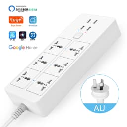 WIFI Smart Power Strip Universal with 5V3.1A Alexa Google Home Bluetooth Control Multi Plug 6AC 4USB Voice Control UK/EU/US/AU