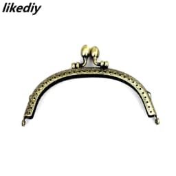 2 Pcs/Lot 12.5 CM Antique Bronze Silver Arch Metal Purse Frame Kiss Clasp Bag Handle For DIY Making Handbag Accessories