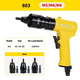 Pneumatic Air Rivet Nut Guns Insert threaded Pull Setter Riveters Riveting Nuts Rivnut Tool for M3 M4 M5 M6 M8 M10 M12 Nuts