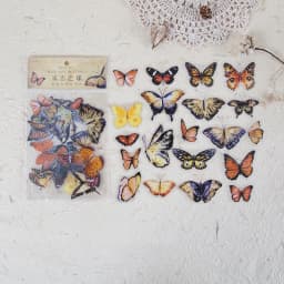 40pcs Butterfly Series Waterproof PET Stickers Pack for DIY Scrapbooking Art Collage Junk Journal & Craft Aesthetics