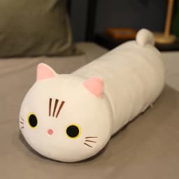 Kawaii Cat Long Pillow Sofa Cushion Plush Toy Stuffed Cartoon Cat Animal Doll for Lovely Gift