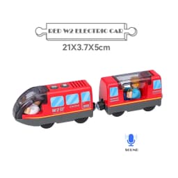 Battery Operated Locomotive Train Set Powerful Engine Bullet Electric Train Car Toys Fit for Biro Wooden Railway Track Kids Gift
