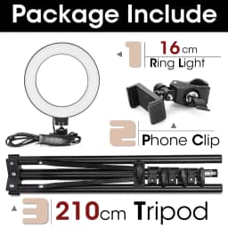 LED Photography Light Selfie Ring Light Lamp With Tripod For Phone Holder Stand Photo Lamp Ringlight For Live Video Streaming