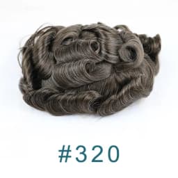 Man Human Hair 80%Density Ultra Thin 0.02mm Full Skin PU New Men Toupee Grey White 1B80 60R# Male Hairpieces Capillary Prosthes