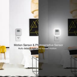 Dimmable LED Plug-in Night Lamp PIR Motion Sensor Bedside Lamp AC110-240V Indoor Wall Lamp With Switch For Stairs Toilet Room