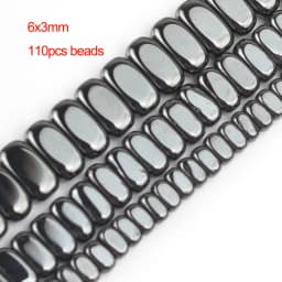 Natural Stone Hematite Beads Flat Round Disc Oval Heart Square Circle Loose Spacer Beads For Necklace Bracelet Making