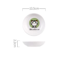 New Creative Cute Cat Small Saucer Shape Mini Plate Ceramics Cartoon Dish Creative Snack Plate Chinchilla Squirrel Hedgehog Bowl